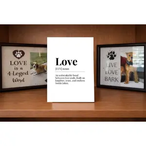 Handcrafted Love Definition MDF Plaque, 4x6 in Gift-Ready Box, Home Decor Sign