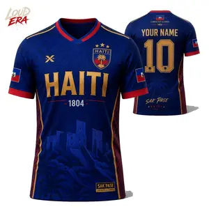 [Custom Name & Number] Personalized Haiti Soccer Jersey, Custom Haiti Football Shirt For Men Women, Haiti Jersey With Name Number, Haitian Pride Fan Jersey, Caribbean Sports Gift