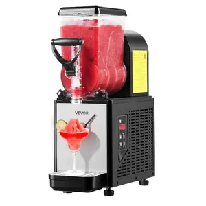 VEVOR Slushie Machine, 6L/1.6Gal Commercial Slushy Maker, Frozen Drink Maker with Self-Cleaning, Margarita Machine for Restaurants Bars Party for Slushie, Margaritas, Milkshake More