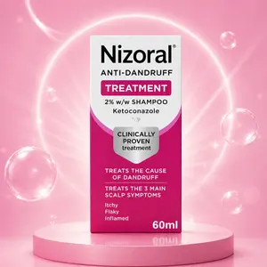 Nizoral Anti-Dandruff Shampoo 2% Ketoconazole 60ML Gentle Scalp Care for Flaky & Itchy Hair Deep Cleansing Formula