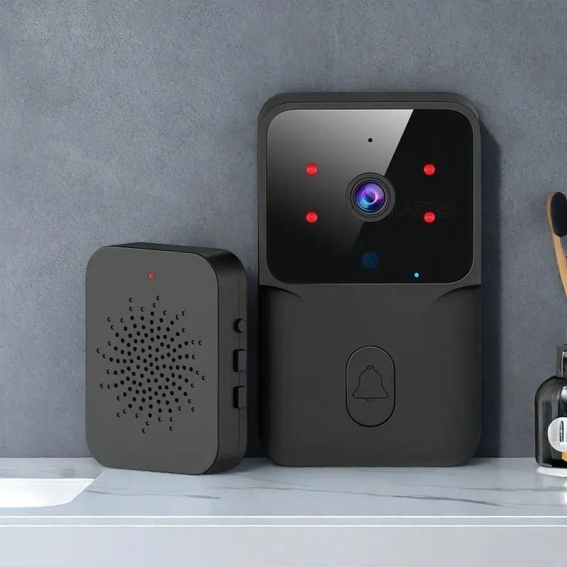 Smart WiFi Video Doorbell, Modern Ding Dong Door, 1080P HD Quality, Two-way Audio Intercom, Infrared Night Vision, Rechargeable Video Doorbell Camera with APP Control, Home Security Monitoring, Smart Wireless Doorbell