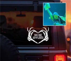 You Are So Loved Heart Hands Vinyl Car Decal Sleep Token Sign Viral Concert Moment, Emotional Band Sticker for Cars, Laptops & Water Bottles, Perfect Gift for Worship Fans, Alt Girls, Metalheads & Sleep Token Lovers, Durable Dark Aesthetic Decal