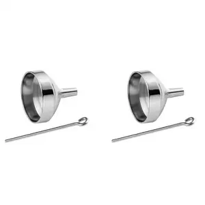 Stainless Steel Silver Mini Funnel 2-Piece Kit - Urn Filler for Cremation Jewelry Ashes Keepsakes, Automotive & Motorcycle Escape Tool Accessory