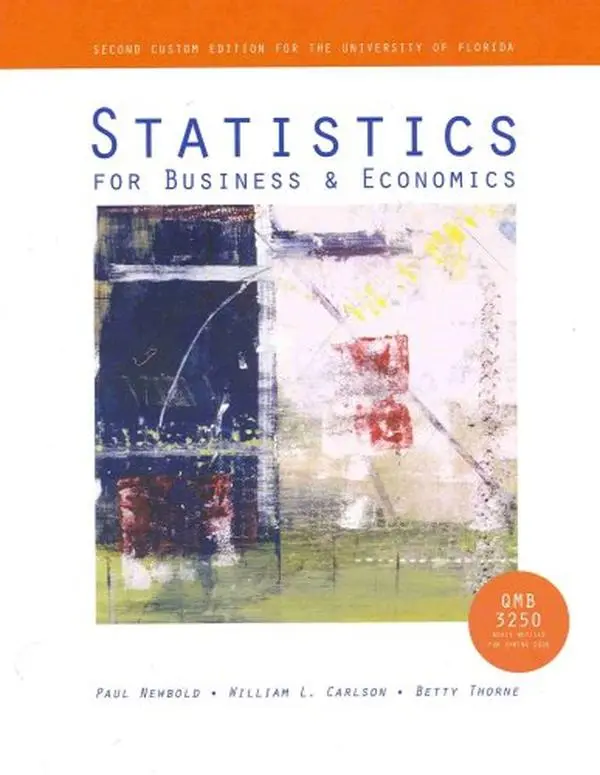USED-Statistics for Business & Economics (QMB3250, University of Florida) by Paul Newbold (Paperback)