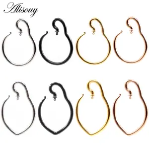 Alisouy 1PC Stainless Steel Round Water Drop DIY Ear Hook Weights Expander Stretcher Plugs Gauges Earrings Body Piercing Jewelry
