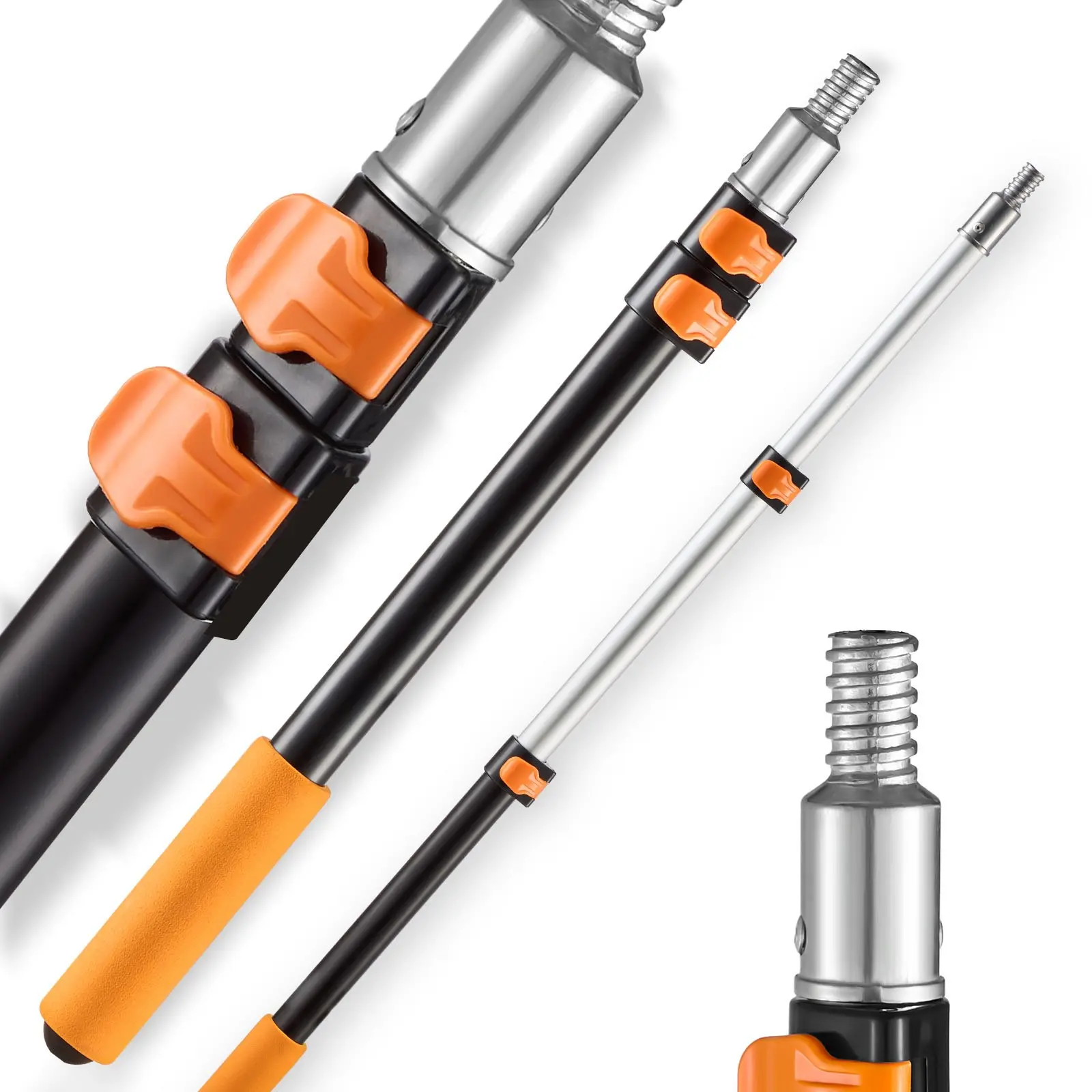 【Summerfinds】VEVOR Telescopic Extension Pole, 1.76-4 FT Multi-Purpose Extendable Pole, Sturdy Aluminum Alloy Paint Pole Extension with Flip-Lock Design, High Reach Roller Stick for Painting, Dusting and Cleaning