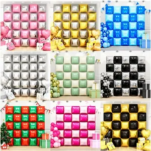 25 Vibrant DIY Balloon Wall Decoration Kits - Double Sided, Multi-coloured (red, Pink, Golden, Blue, Green, Black) for Weddings, Valentines, Birthdays And Holiday Celebrations