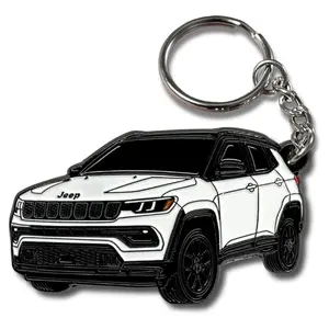 Jeep Compass Metal Keychain – Officially Licensed Jeep Accessories for Women Men Key Chain Cool Fob Gift