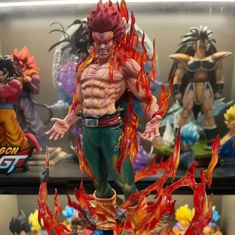 27cm Anime Ninja Night Guy Standing Pose Figure Dead Gate Might Guy PVC Statue Eight Inner Gates Model Toy Desktop Ornament Gift