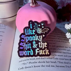 I Like Spooky Shit and the Word Fuck Crushed Glitter Sticker