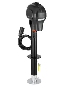 Electric Trailer Jack 3500/5000 lbs Power Tongue Jack for RV Trailer & Camper Black With a 7-pin Trailer Connector