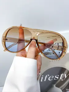Fashion Vintage Oval Glasses for Women & Men, High Quality Casual Daily Wear Eyewear, Simple Versatile Decoration Frames, Trendy Casual Eyeglasses