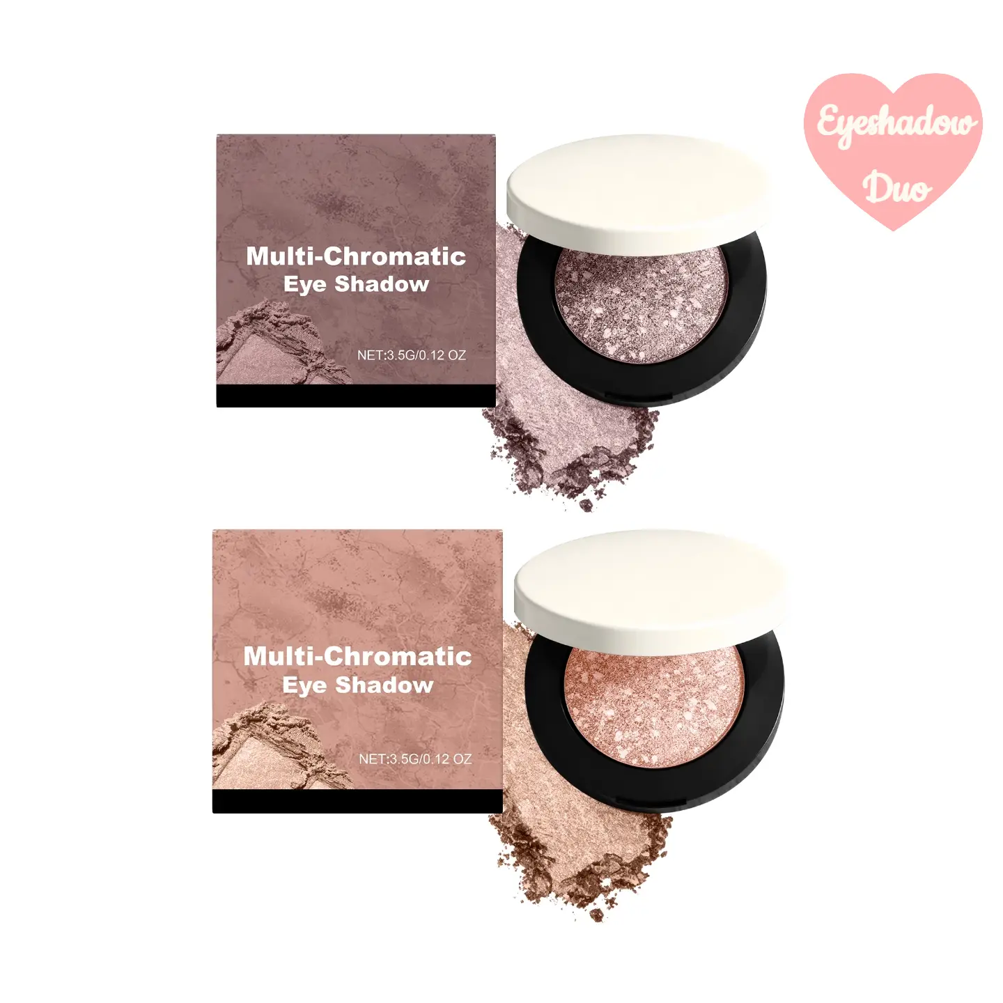 【DUO】Rose Gold Single Glitter Eyeshadow High Pigment Waterproof Monochrome Eyeshadow Eye Makeup Sombra Para Ojos