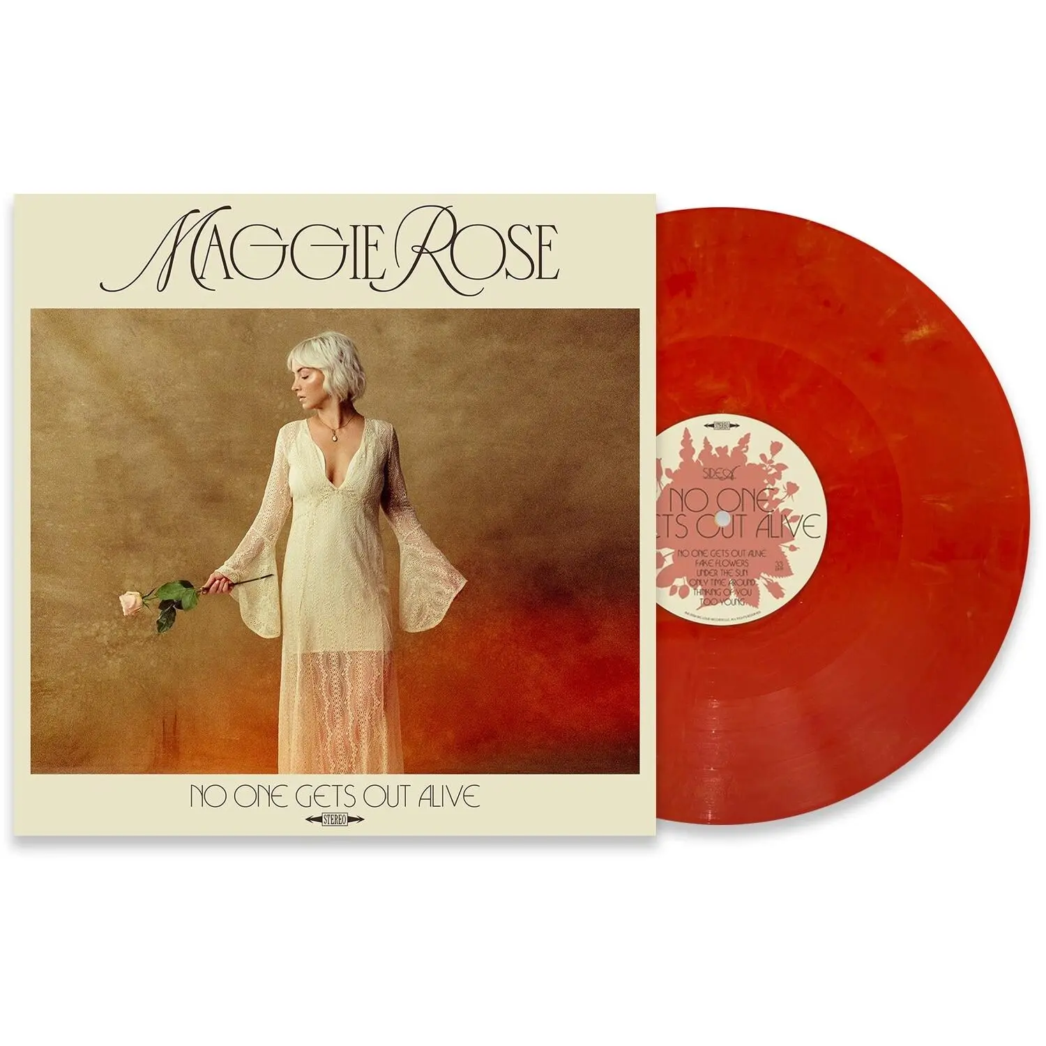Maggie Rose - No One Gets Out Alive Music Vinyl LP Record, Colored Gold-Red Vinyl Album, Records Vinyl Albums