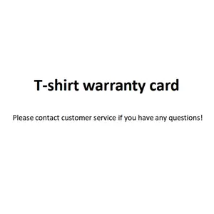 T-shirts and product online warranty cards