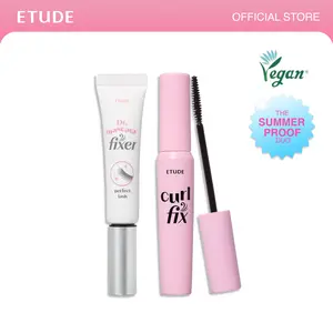 [ETUDE Official] summervibes | Curl Fix Mascara & Dr. Mascara Fixer Set | Kpop Idol Lash | 24H Smudge Proof Lashes | Volumizing & Lengthening | Waterproof mascara
