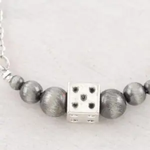 Western Bead Dice Necklace 18L Lobster Claw Closure with Extending Hooks for Stylish Jewelry