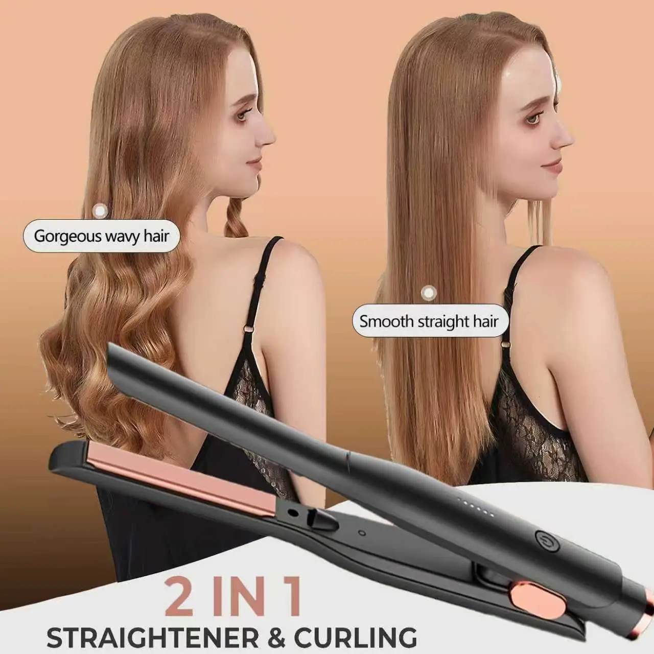 Portable Mini Hair Straightener, Straight and Curly Two-in-One Styling, Hair Styling Tool, Flat Iron for Short Hair