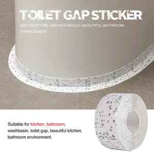 3 Counts Caulk Tape, Magic Self-Adhesive Peel and Stick Caulk Strip, Toilet Caulk Tape, varied designs