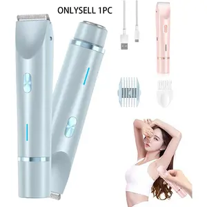 Women's Dual-Head Electric - USB Rechargeable Bikini and Facial Shaver for Body, Arms, and Thighs | Great Holiday Gift, New Year's Gift | Stylish and Portable, Body Hair Trimmer, Underarm Trimmer