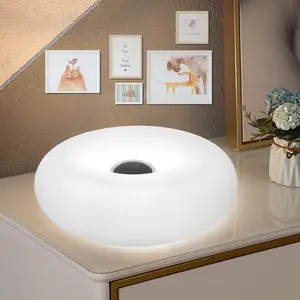 2026 New Modern Orange Donut LED Table Lamp - Touch Switch, Adjustable Brightness & Color Temperature, USB Rechargeable, Playful Smart Indoor Light, Colorful Ambient RGB Light, Modern Nightstand Bedside Lamp for Bedroom Desk Decor, Colorful Ambient Light