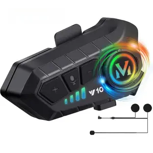 Rechargeable Motorcycle Helmet Speaker, IPX6 Waterproof Helmet Earphone with Automatic Call and Music Control, Compatible with All Helmets, Convenience