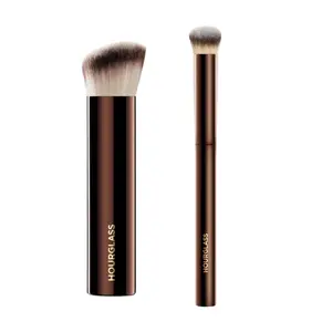 Vanish Concealer Brush and Vanish Foundation Brush Set Hourglass Face Makeup Brush Bundle for Women Girls Cosmetic Brush Set Tool Portable Seamless Finish Brush