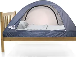 Bed Den - Foldable Privacy Bed Tent Canopy Twin XL (79.5" L x 37.4" W x 35" H) Pop Up College Dorm Room Kids Cozy Sleep Better