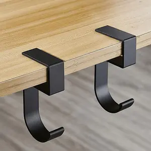 Five-hook Design Desk Side Bag Hook, Portable Desk Side Bag Hanger, Multifunctional Desk Side Hook Holder, Home Organizer for Living Room Bedroom