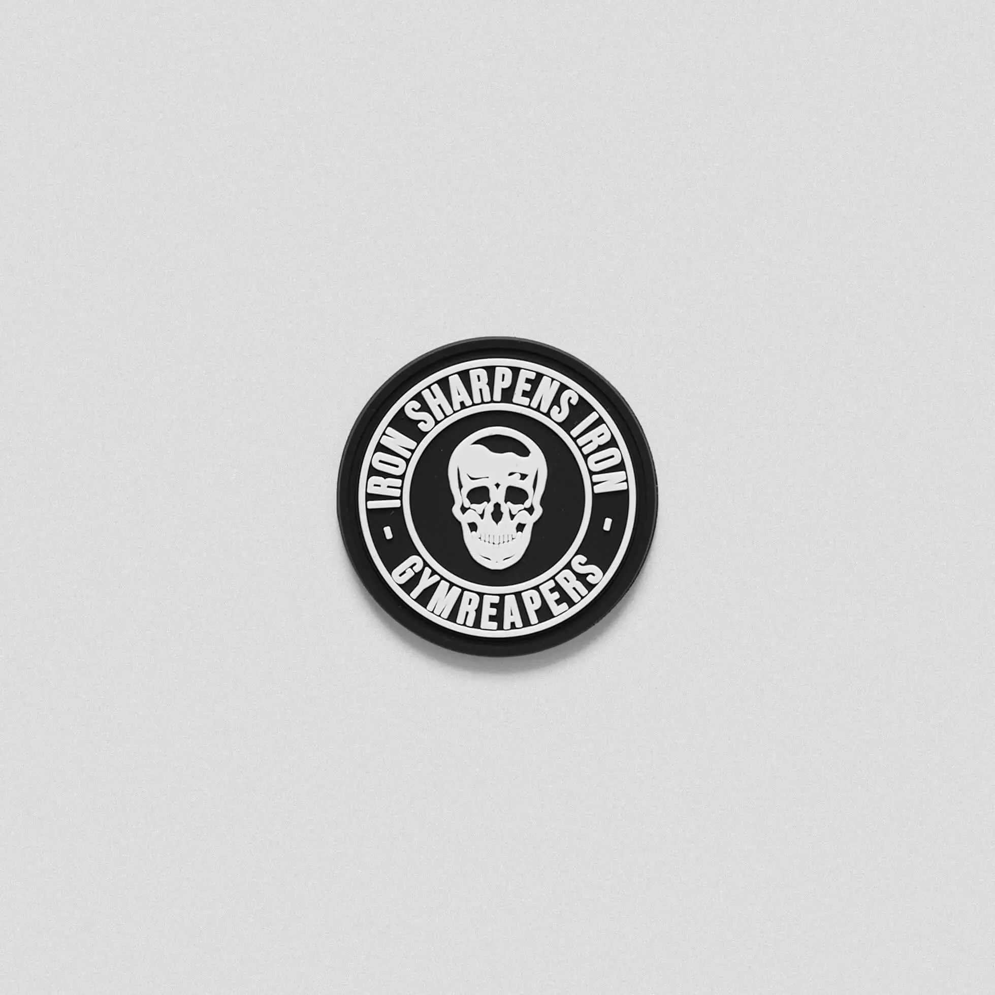 Gymreapers Iron Sharpens Iron Patch for Loop Fastener - Durable Rubber Material for Gym Bag, Lifting Belt or Hat - Textiles & Soft Furnishings