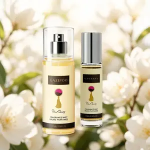 10ML Rollerball + 100ML Spray, Coconut Peach Scent, Violet Jasmine Middle Note, Vanilla Musk Base, Portable Floral Oriental Fragrance