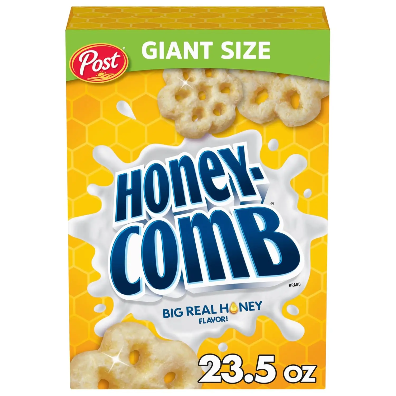 Post Honeycomb Breakfast Cereal, Real Honey Flavor, 23.5 oz Box