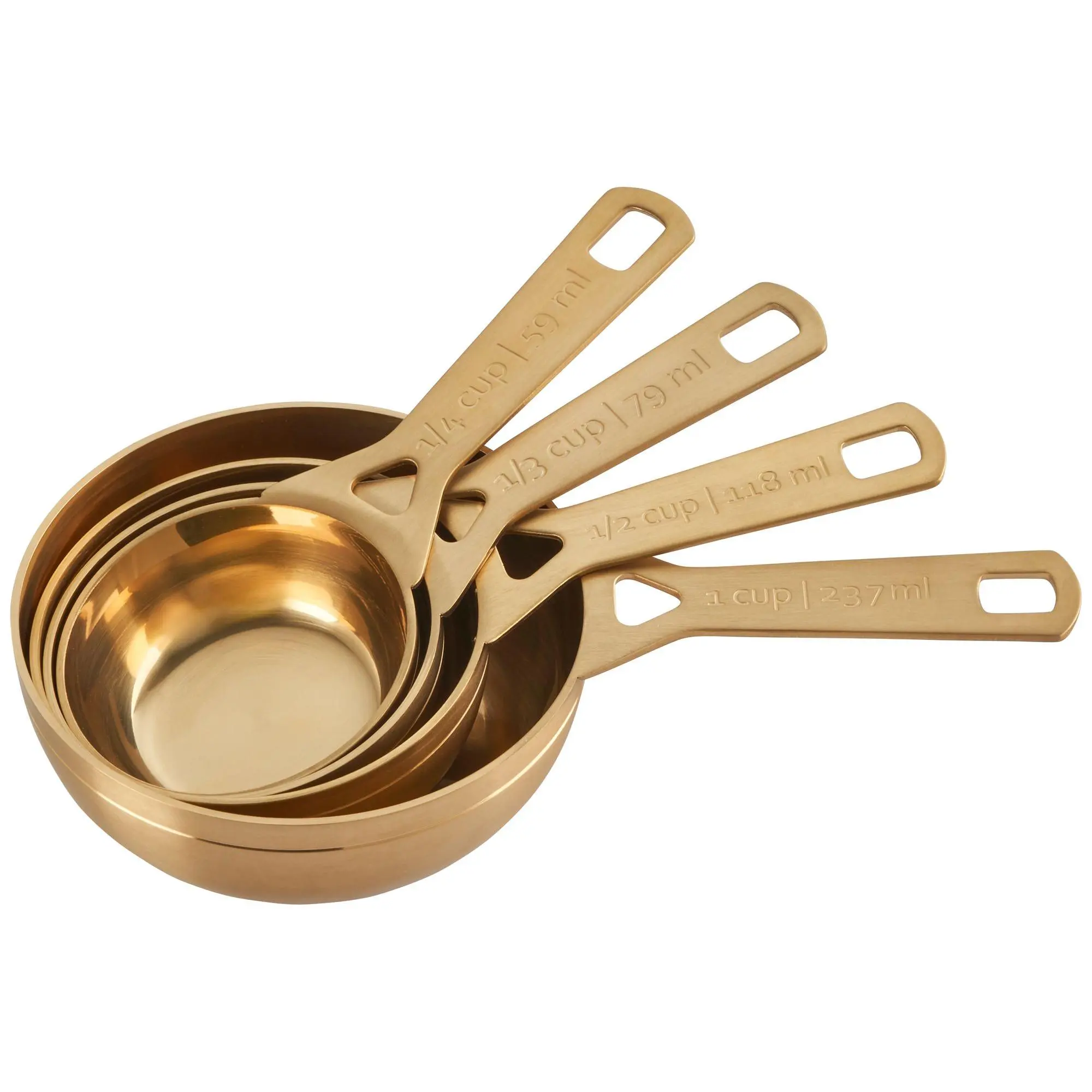 Le Creuset Gold Measuring Cups Set of 4 Le Creuset Gold Measuring Cups Set of 4