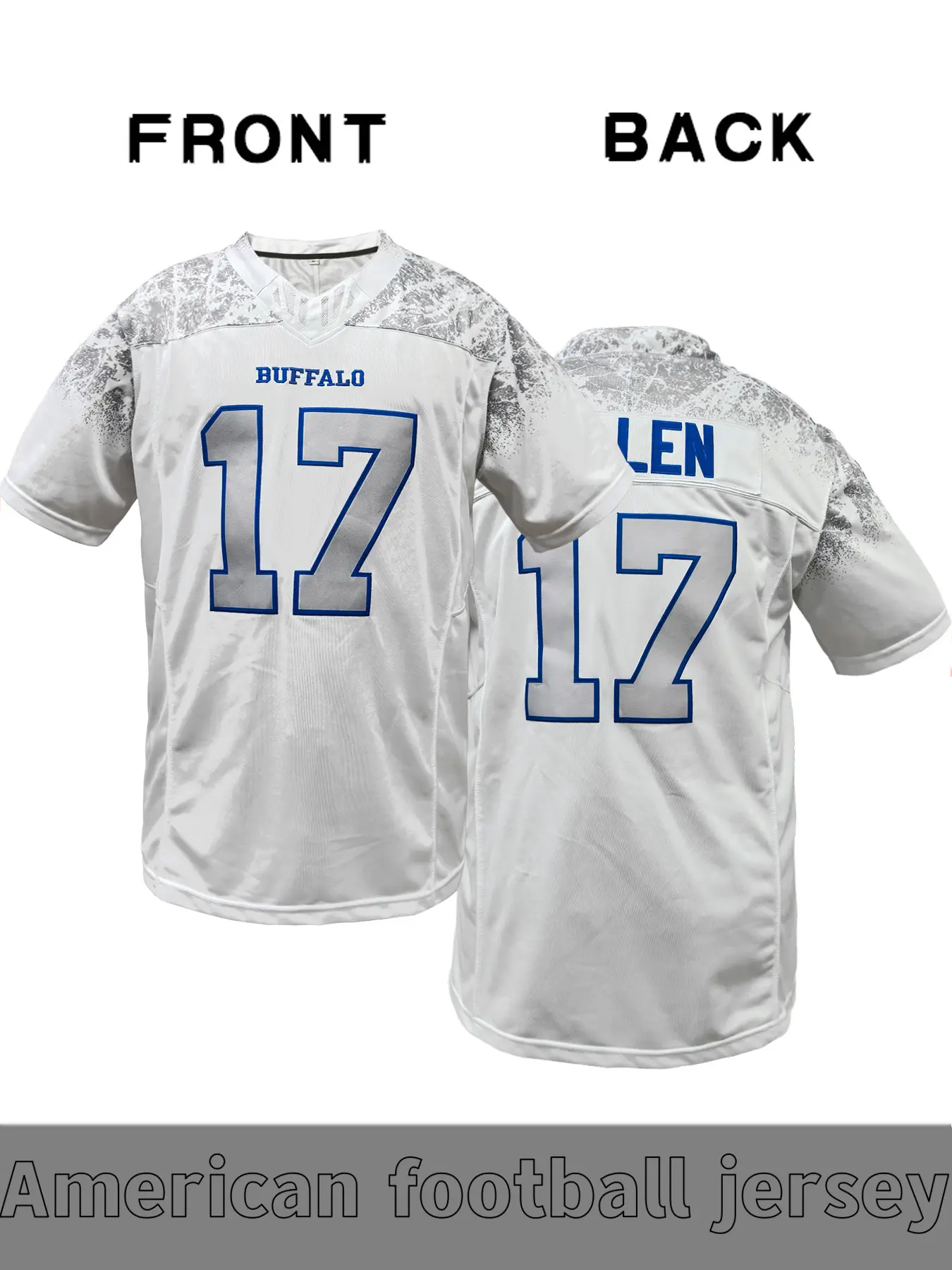 Men's 17 Retro Bills Embroidered Football Classic Throwback Stylish jersey, Buffalo Embroidered Rugby Sports Shirt - Unisex, Athletic Top, Suitable for All Seasons, Casual, Training Rugby Enthusiasts, Athletic Training Apparel