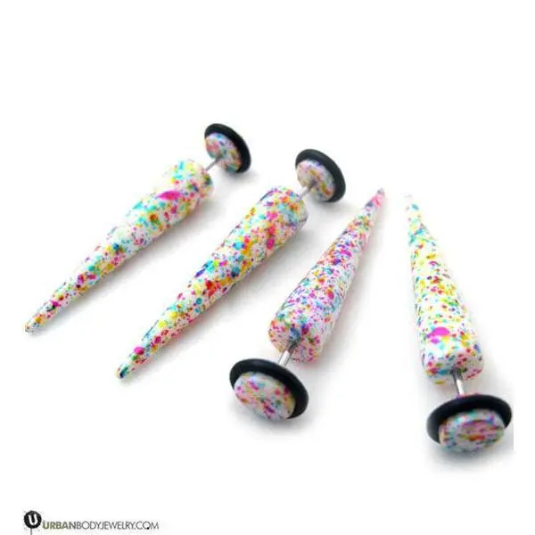 Fake Gauge Jawbreaker Taper Earrings Fake Gauge Jawbreaker Taper Earrings