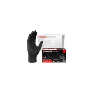 GLOVEWORKS Black Nitrile gloves 5MIL Assorted Sizes