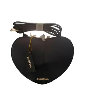 BLACK MALOU HEART CROSSBODY BAG | BEBE | CUTE HEART DESIGN PURSE