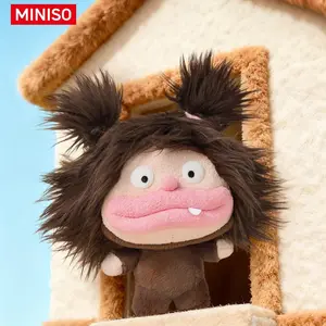 MINISO Funny Abstract Ugly Doll Plush Cute Stuffed Toy Novelty Gift For Friends,Novelty Gift/Small Gift,Soft Fluffy Material,Desk Decor Ornament,DIY Favorite Hairstyle