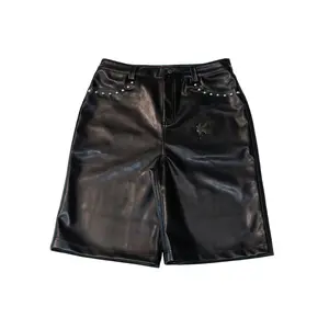 Black Leather Shorts