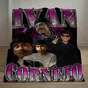 Ivan Cornejo Musician Creative Poster Printed Flannel Fleece Blanket - Soft Warm Knitted Polyester 100% Digital Print Flannel Throw for Sofa, Bed, Camping - Machine Washable, All Seasons, Ideal Gift for Home & Travel 691