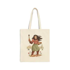 Mrs. Sonsquatch Cute Sasquatch Art Cotton Canvas Tote Bag