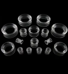 Clear Glass Tunnel Plugs