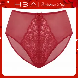 Mermaid Scales Lace Sheer Mesh Back High-Rise Brief Underwear Matching Panty