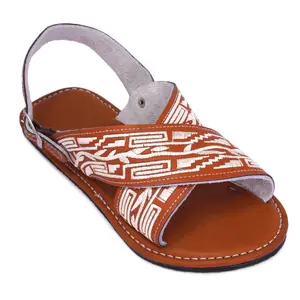 "Alfredo" Men's Cruzado Huaraches - Honey/ White