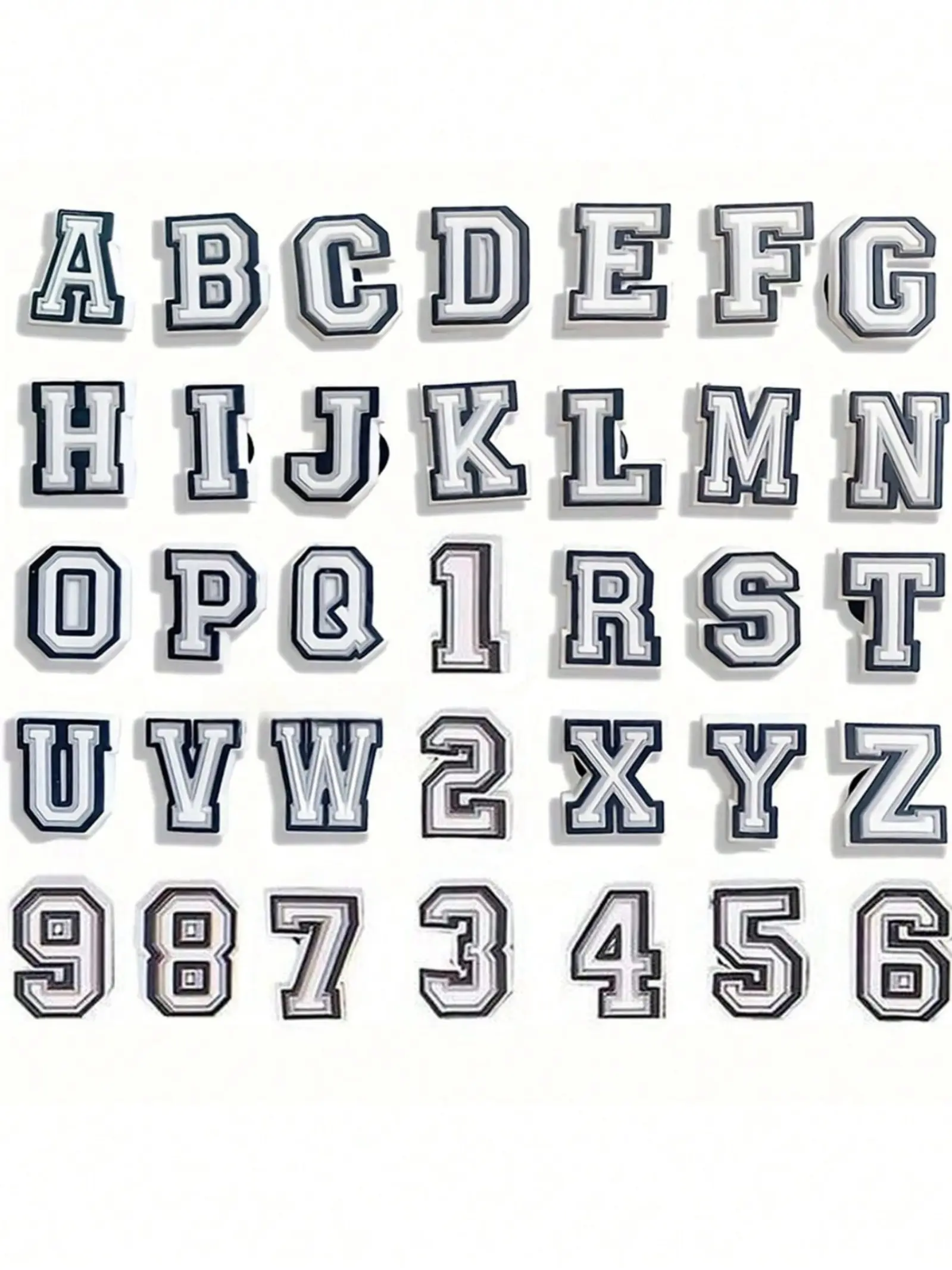 36pcs Shoe Charms Set, Decorative Shoe Accessories, Alphabet Charms, Number Letter Patterns, Removable Name Spelling, Perfect for Adult Parties Birthdays Outdoor Sandals Footwear Decor, Shoe Decoration