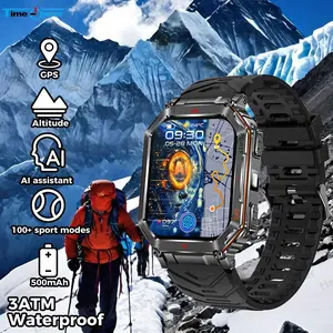 Ai Assistant Smartwatch with GPS and Compass, 2.01 Inch Display, 450mah Battery, over 100 Sports Modes, Call and Message Alerts, Silicone Strap, Multifunctional Smart Watch