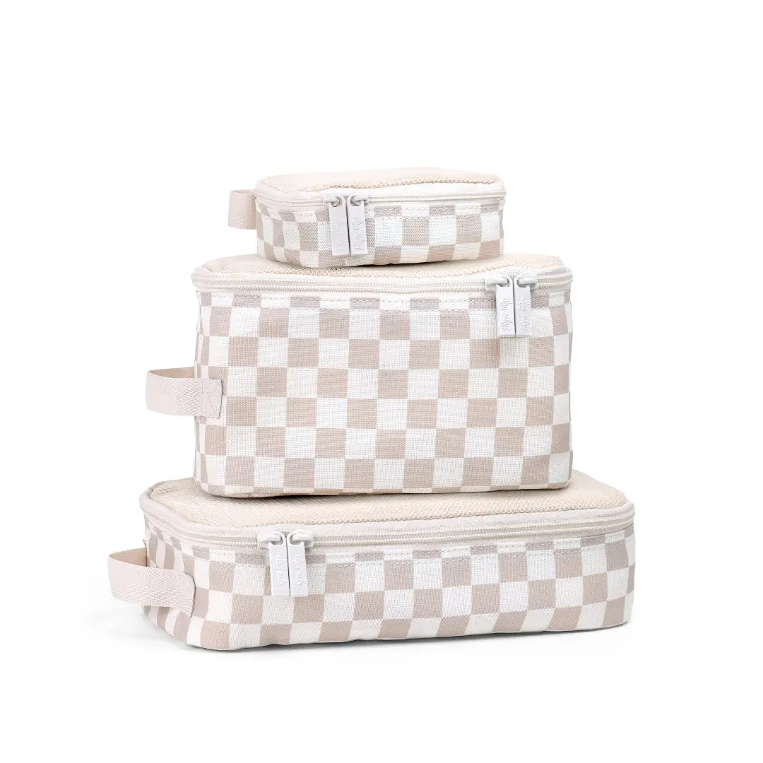 Pack Like A Boss™ Packing Cubes Set of 3 Polyester Cubes for Travel and Life on the Go - Stylish Storage Solutions for Organized Packing