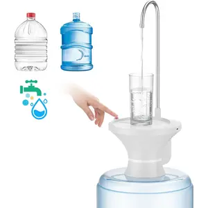 Desk Water Dispenser- Intelligent Desktop Water Bottle, Automatic Water Pump for Universal Bottle Water Dispenser USB Charging Jug Pump for Home, Office, Outdoor (Black)