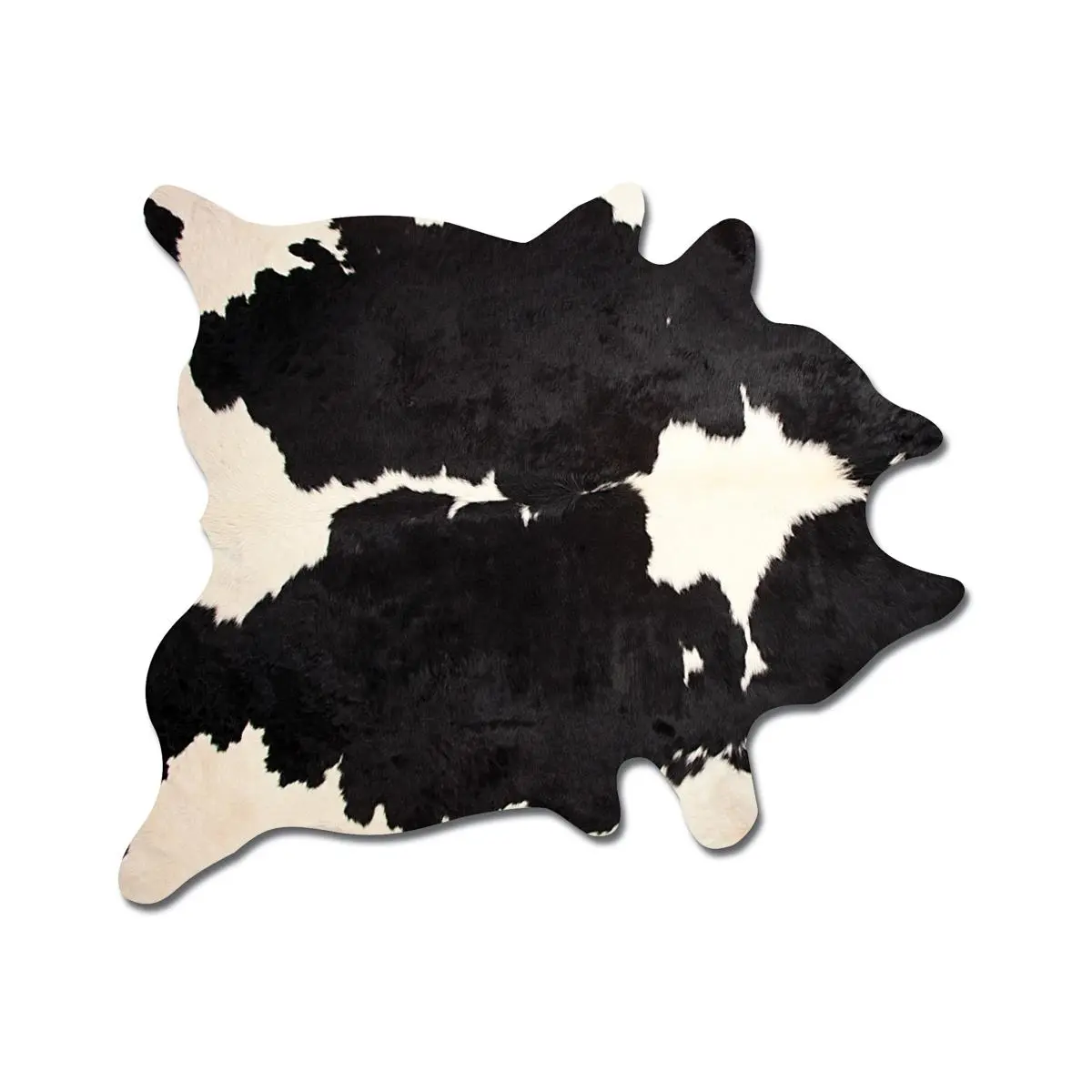 212 MAIN Natural Kobe Cowhide Rug - 6x7 ft, Black & White Western Animal Print Rug, Premium Natural Textile Soft Furnishing Carpet, Western Cowhide Rug