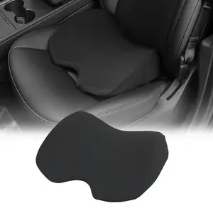 Nilight Car Seat Cushion - Black Mesh Fabric Wedge Shape, Memory Foam, Breathable, Comfortable, Zipper Cover for Daily Driving, Sciatica & Tailbone Pain Relief, Improves Drive Visibility